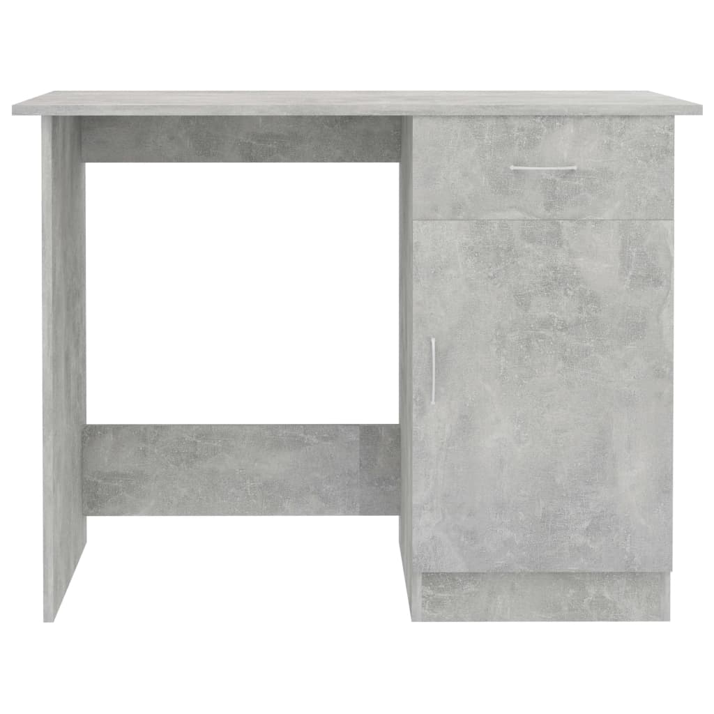 vidaXL Desk Concrete Grey 100x50x76 cm Engineered Wood
