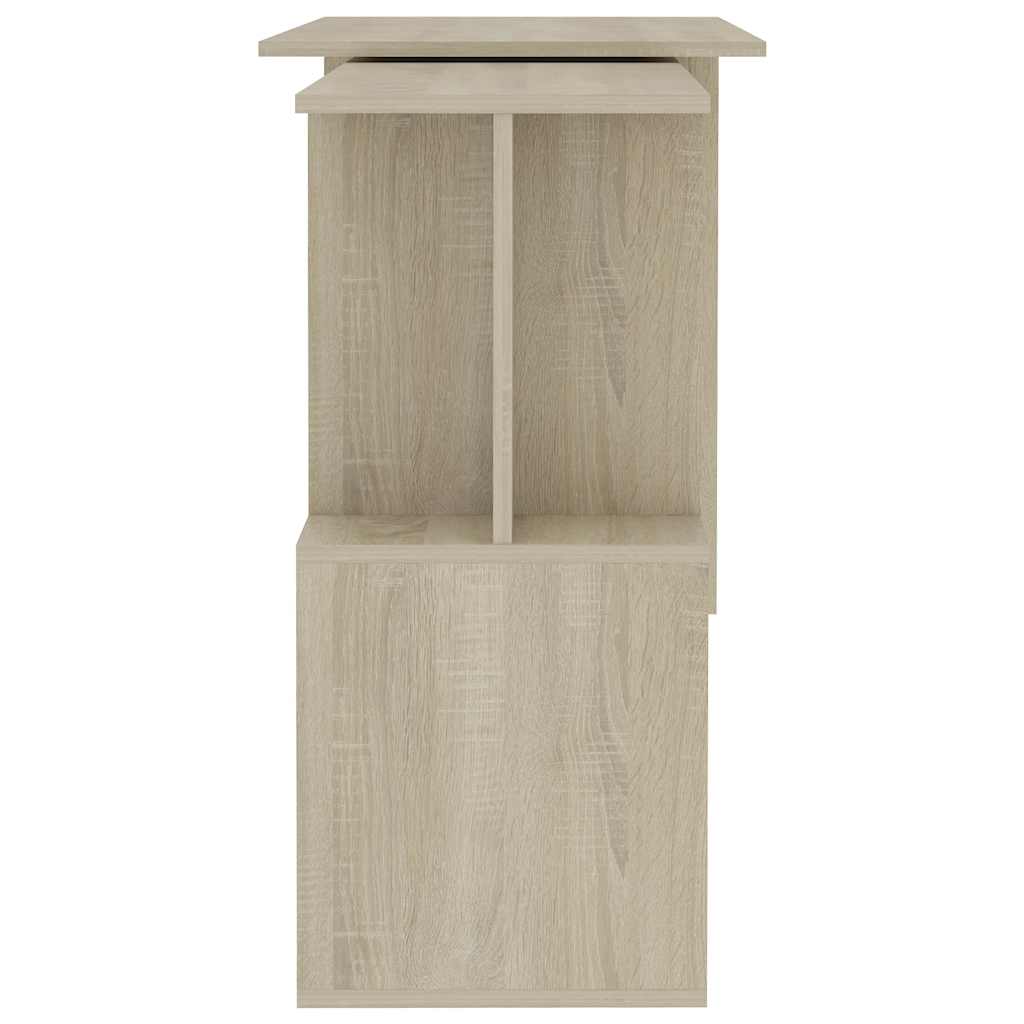 801101 vidaXL Corner Desk Sonoma Oak 200x50x76 cm Engineered Wood