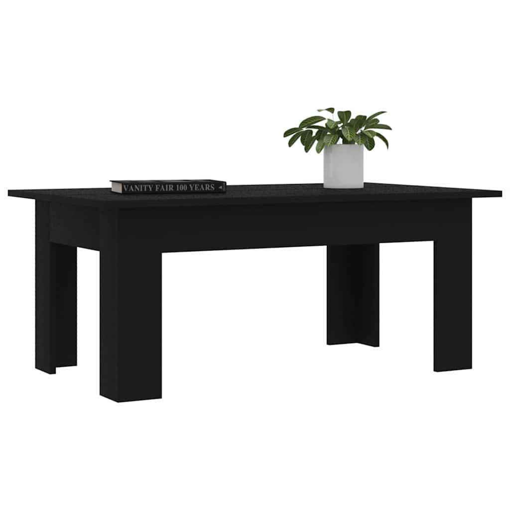 801180 vidaXL Coffee Table Black 100x60x42 cm Engineered Wood