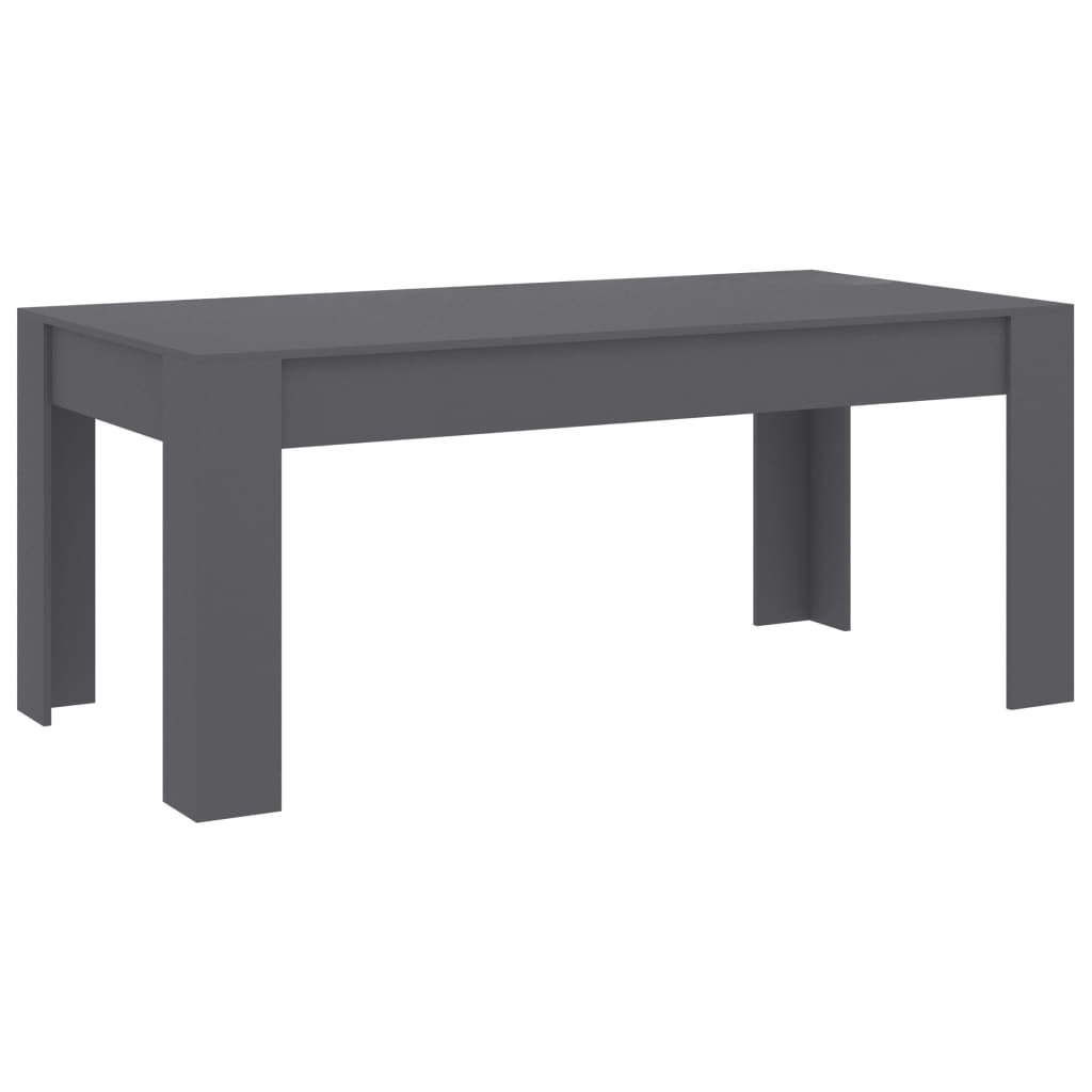 vidaXL Dining Table Grey 180x90x76 cm Engineered Wood