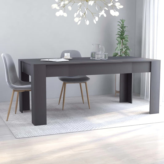 vidaXL Dining Table Grey 180x90x76 cm Engineered Wood