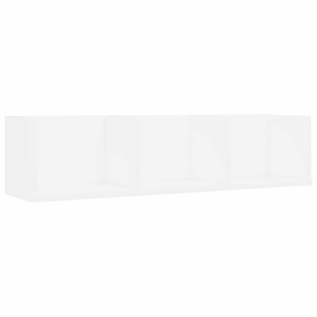 801310 vidaXL CD Wall Shelf White 75x18x18 cm Engineered Wood