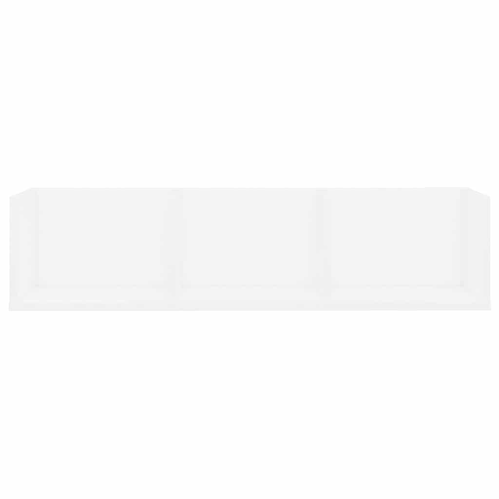 801310 vidaXL CD Wall Shelf White 75x18x18 cm Engineered Wood