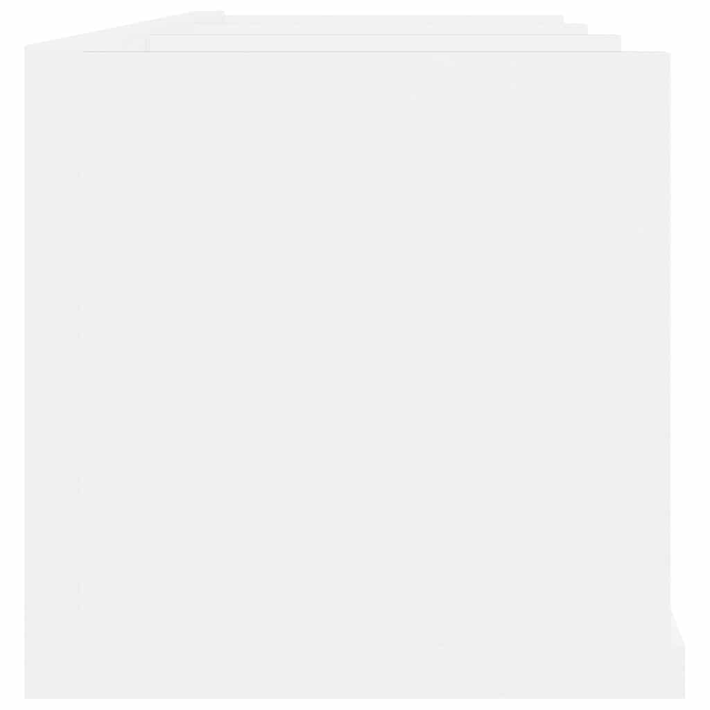 801310 vidaXL CD Wall Shelf White 75x18x18 cm Engineered Wood