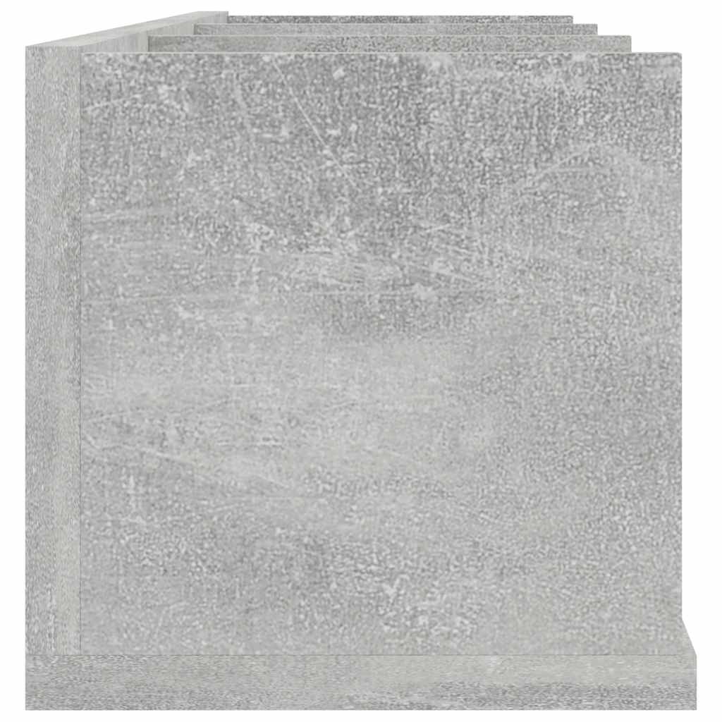 801314 vidaXL CD Wall Shelf Concrete Grey 75x18x18 cm Engineered Wood