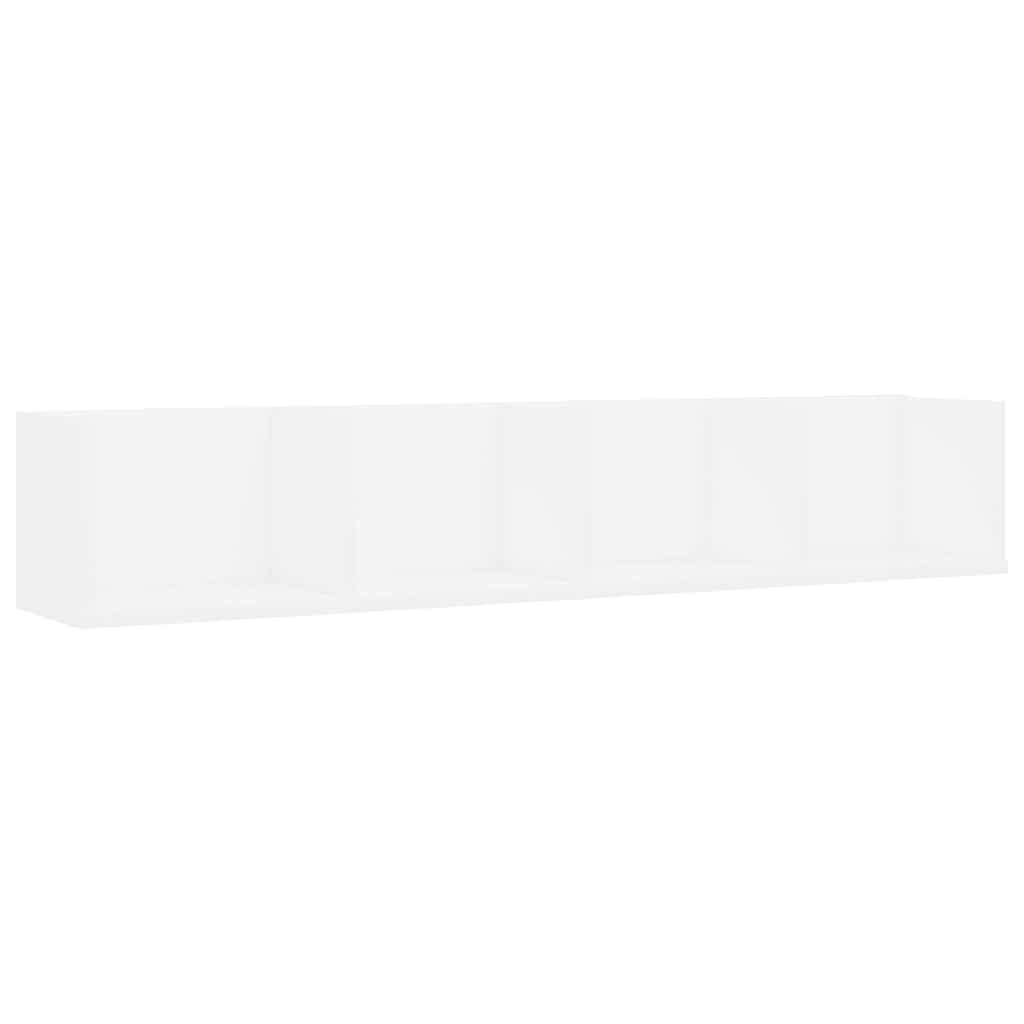 801319 vidaXL CD Wall Shelf White 100x18x18 cm Engineered Wood