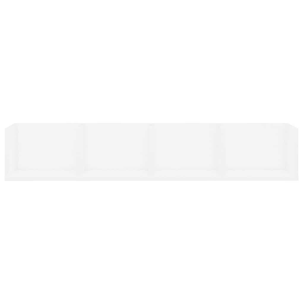 801319 vidaXL CD Wall Shelf White 100x18x18 cm Engineered Wood