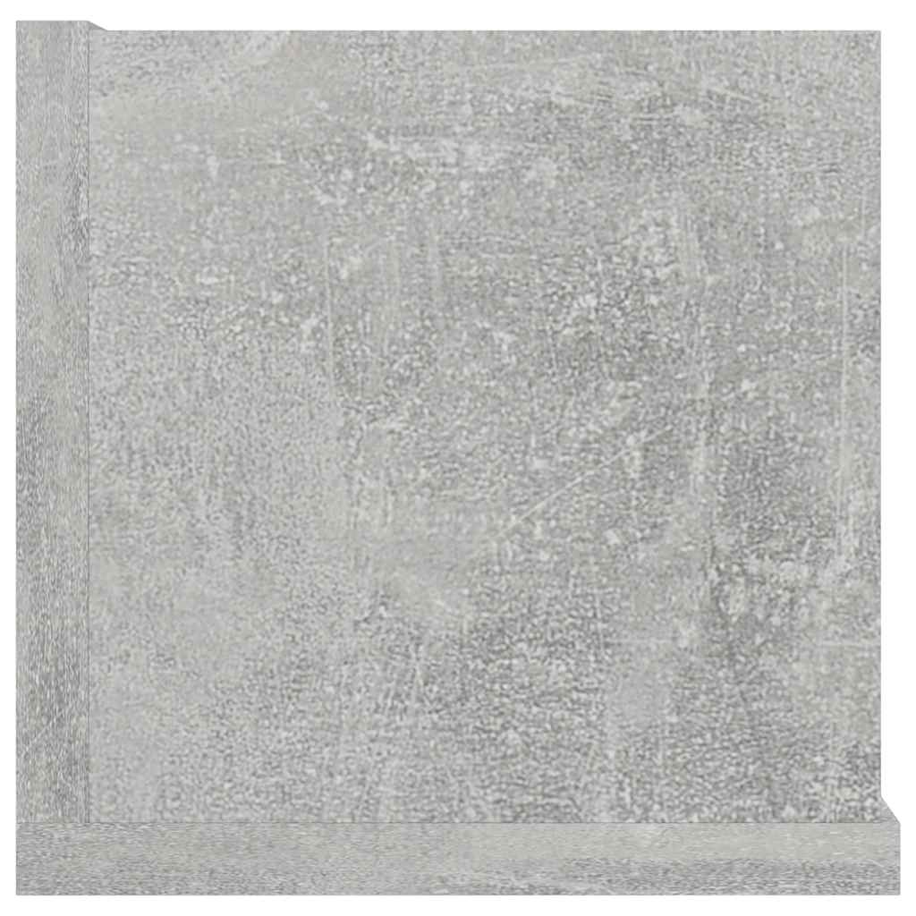801323 vidaXL CD Wall Shelf Concrete Grey 100x18x18 cm Engineered Wood