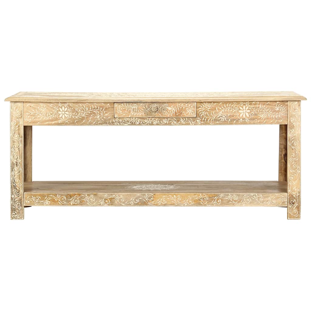 286146 vidaXL Coffee Table 110x50x45 cm Hand Painted Solid Mango Wood