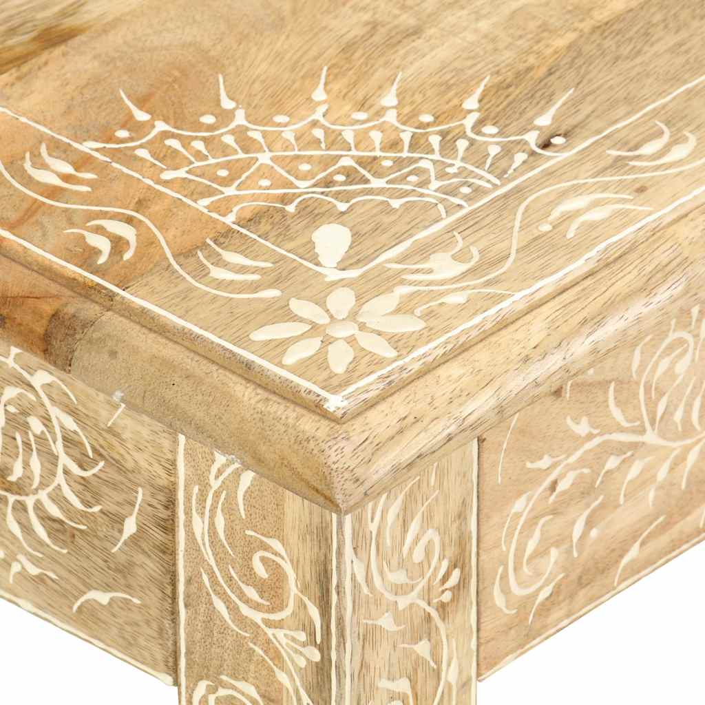 286146 vidaXL Coffee Table 110x50x45 cm Hand Painted Solid Mango Wood
