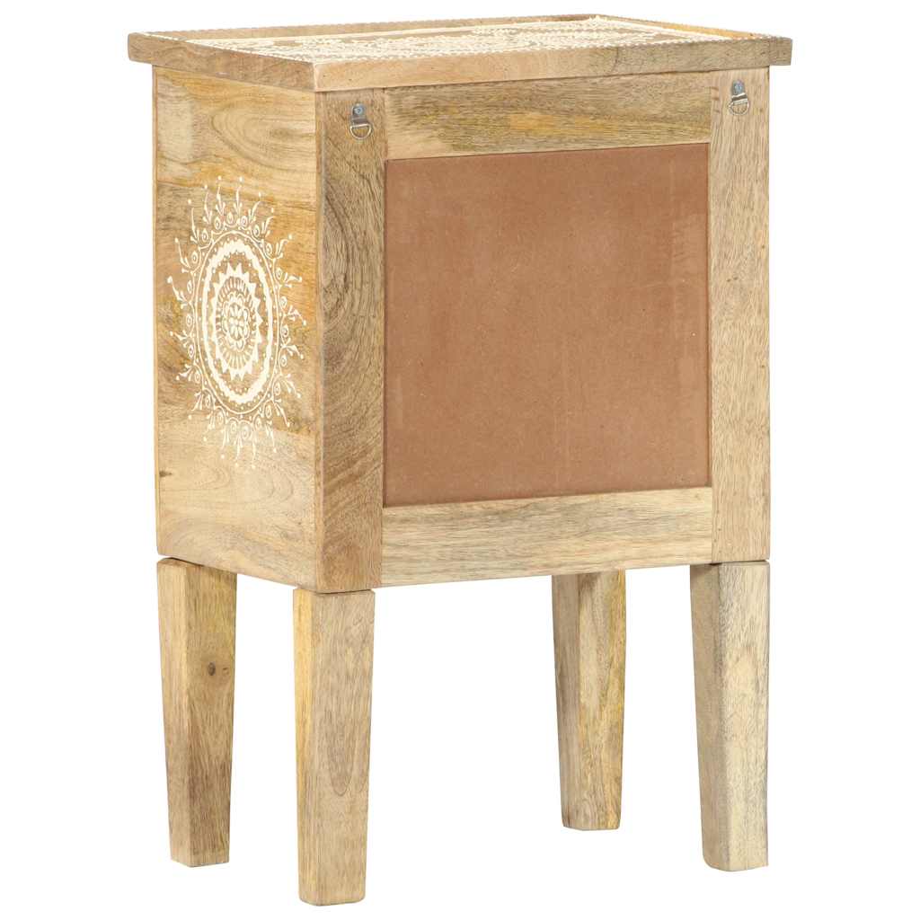 286161 vidaXL Hand Painted Bedside Cabinet 40x30x60 cm Solid Mango Wood