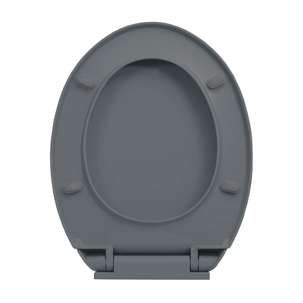 Soft-Close Toilet Seat Grey Oval
