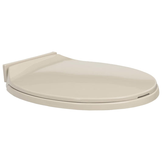 vidaXL Soft-Close Toilet Seat Apricot Oval