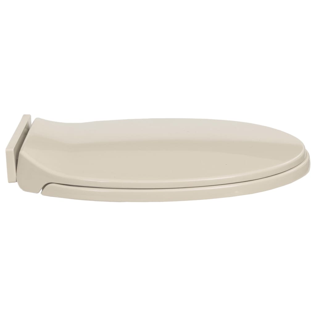 vidaXL Soft-Close Toilet Seat Apricot Oval