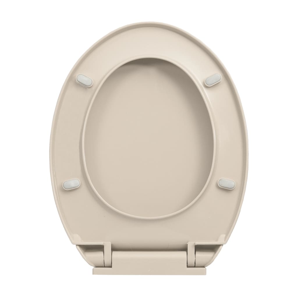 vidaXL Soft-Close Toilet Seat Apricot Oval