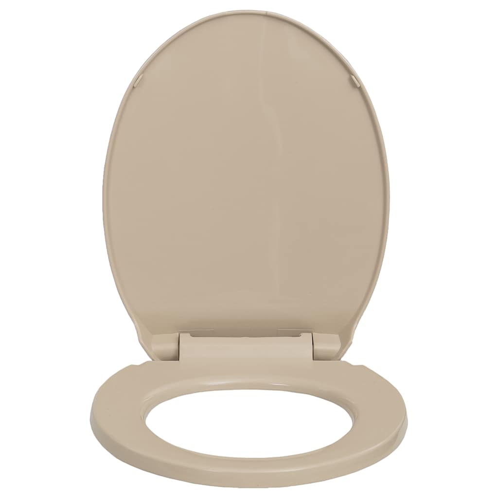 Soft-Close Toilet Seat Quick Release Beige Oval