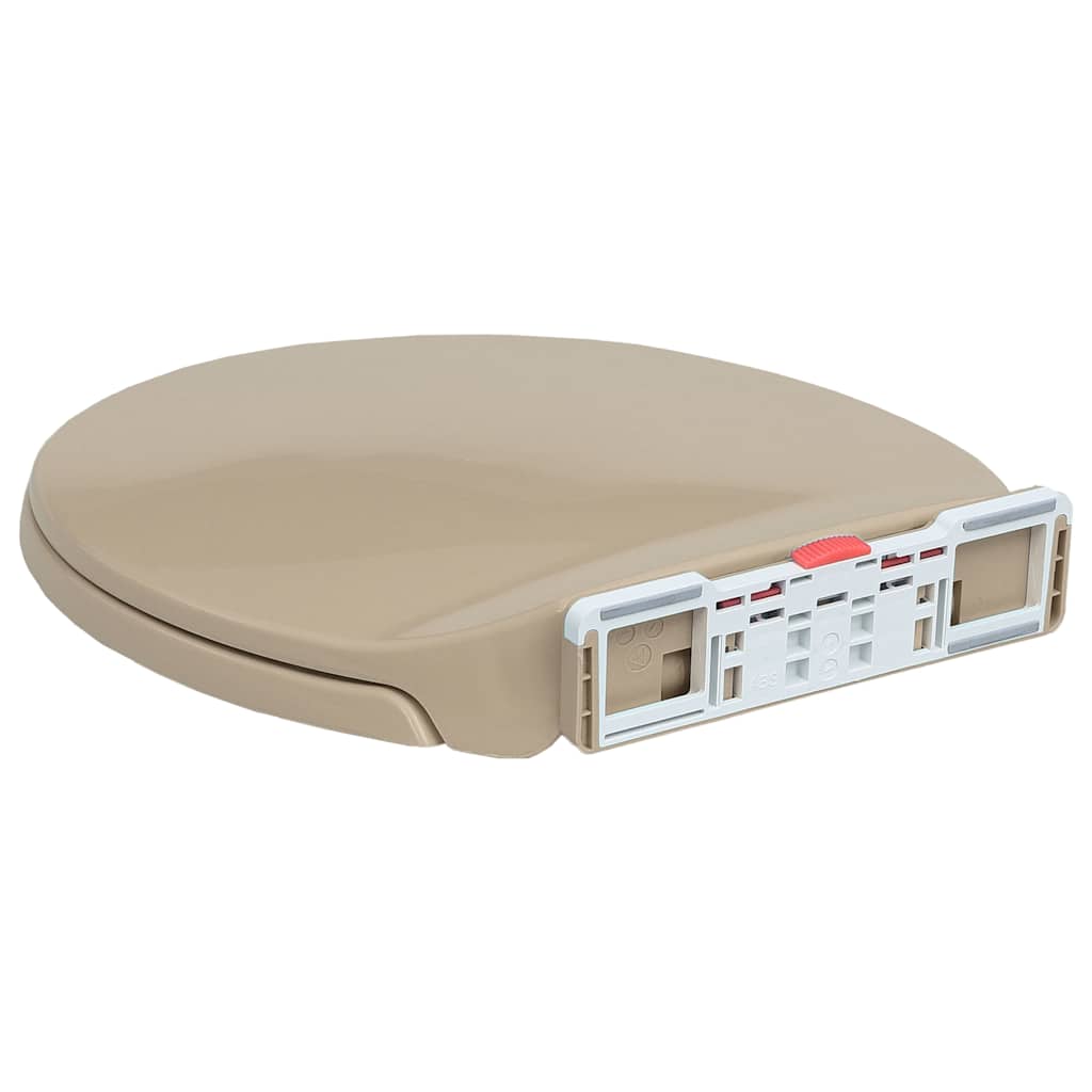 Soft-Close Toilet Seat Quick Release Beige Oval