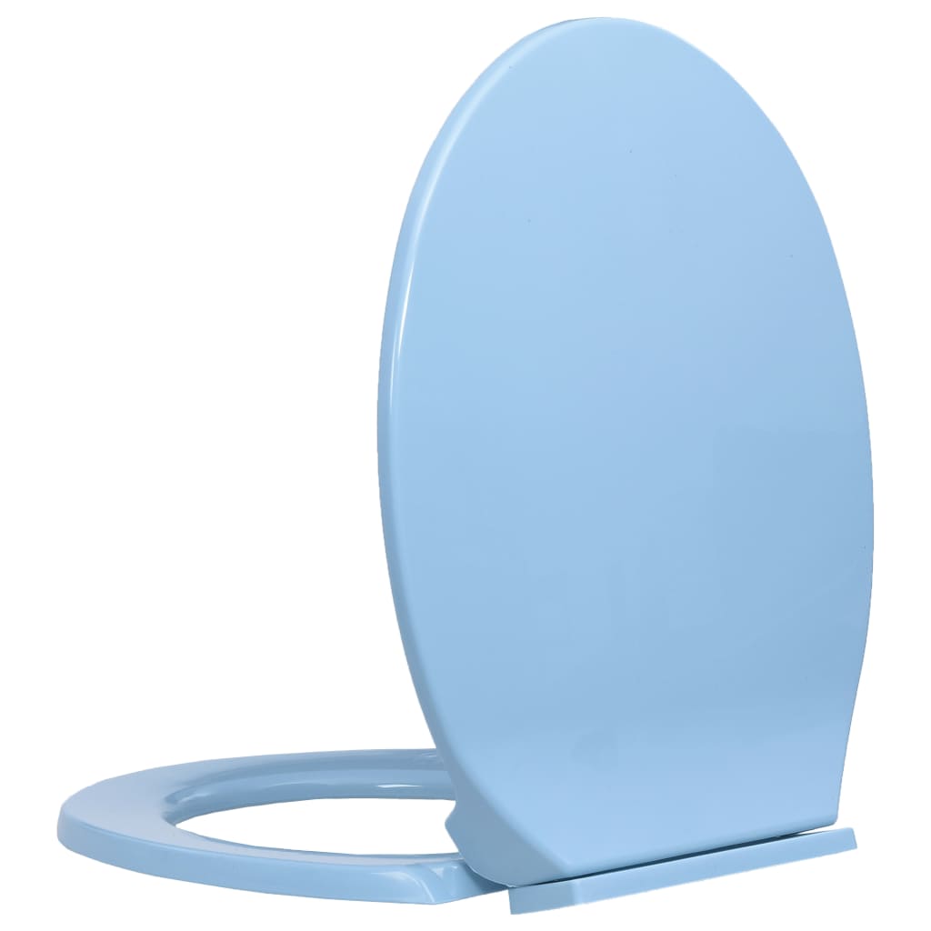 vidaXL Soft-Close Toilet Seat Blue Oval