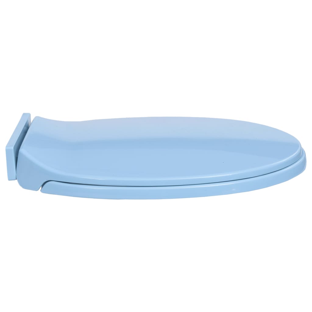 vidaXL Soft-Close Toilet Seat Blue Oval