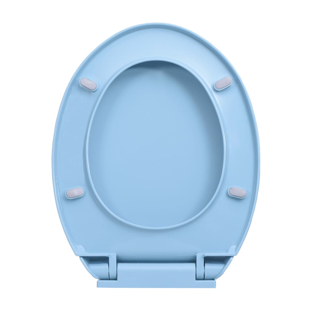 vidaXL Soft-Close Toilet Seat Blue Oval