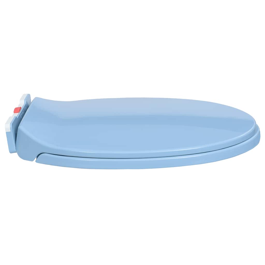 Soft-Close Toilet Seat Quick Release Blue Oval