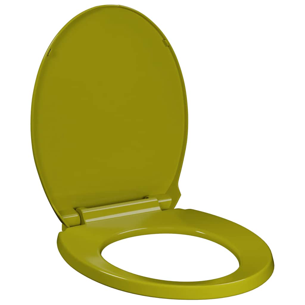 Soft-Close Toilet Seat Green Oval