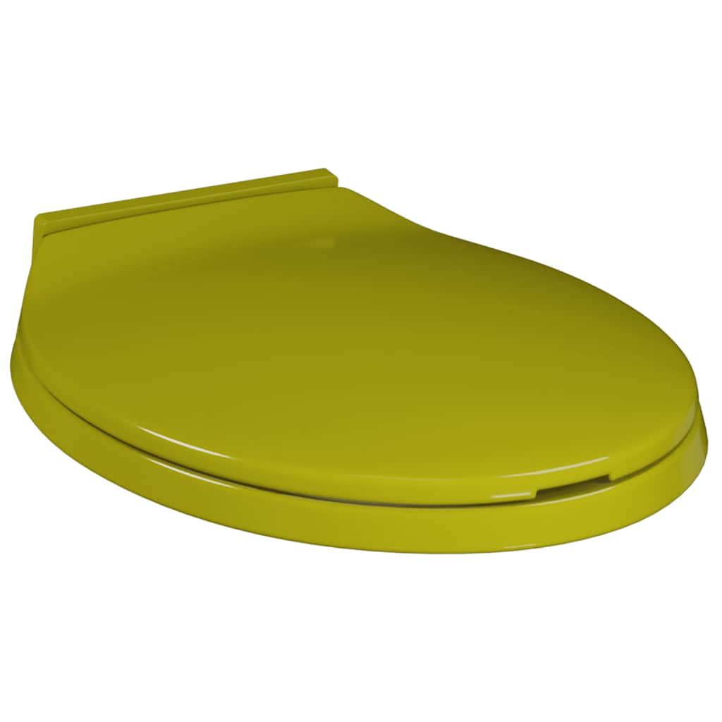 Soft-Close Toilet Seat Green Oval