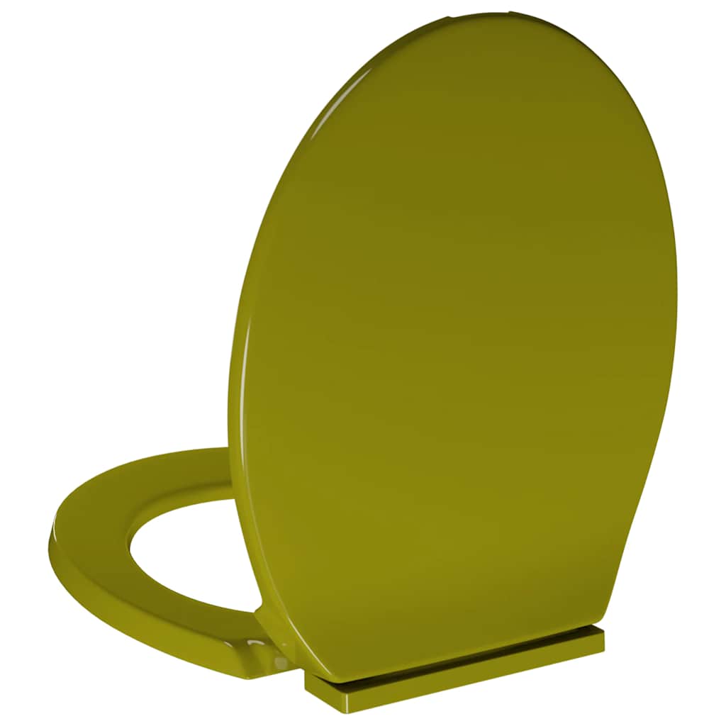 Soft-Close Toilet Seat Green Oval