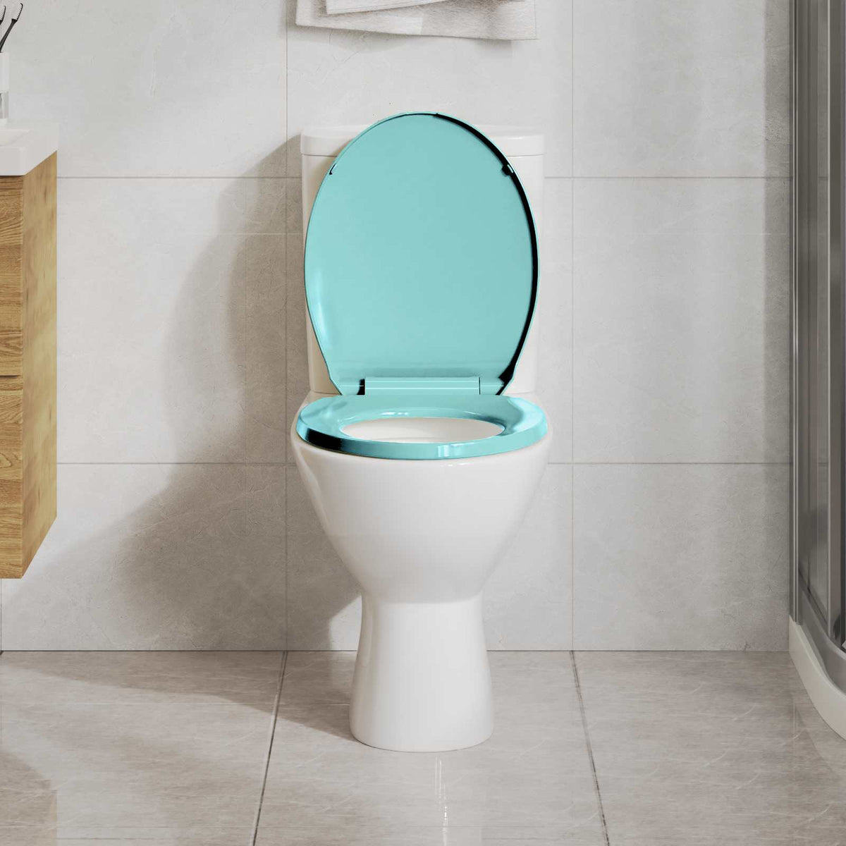 Soft-Close Toilet Seat Green Oval