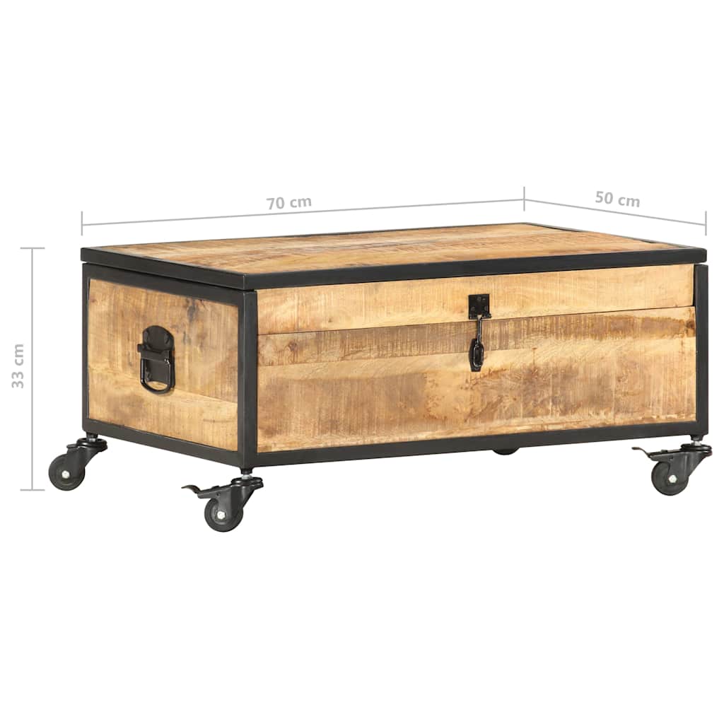 286378 vidaXL Coffee Table 70x50x33 cm Solid Mango Wood