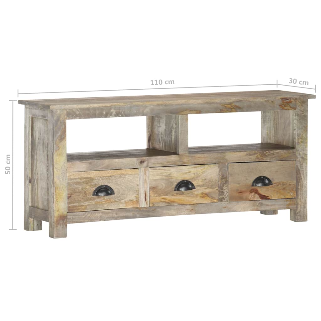 286384 vidaXL TV Cabinet 110x30x50 cm Solid Mango Wood