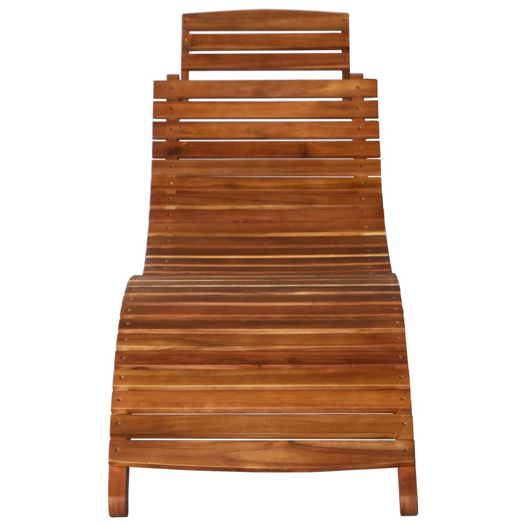 vidaXL 3 Piece Sunlounger with Tea Table Solid Acacia Wood