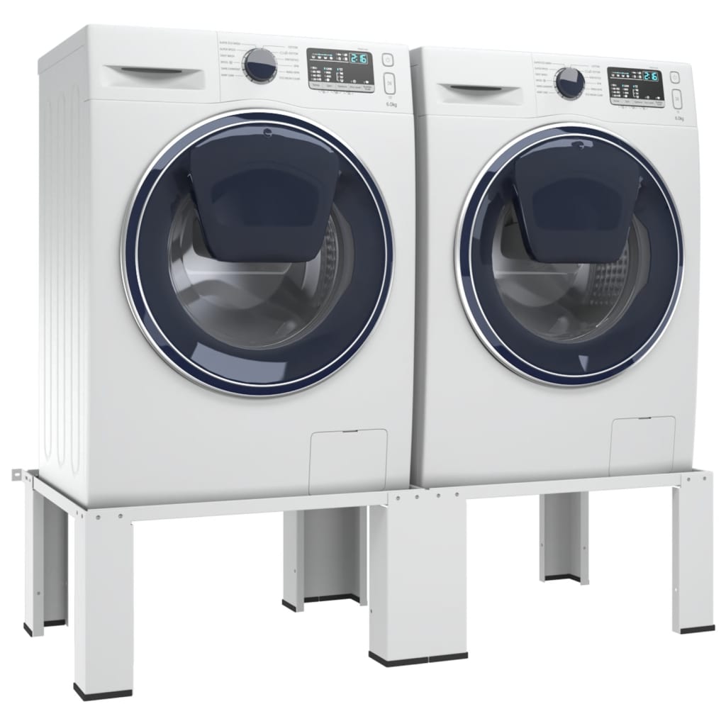 vidaXL Double Washing and Drying Machine Pedestal White