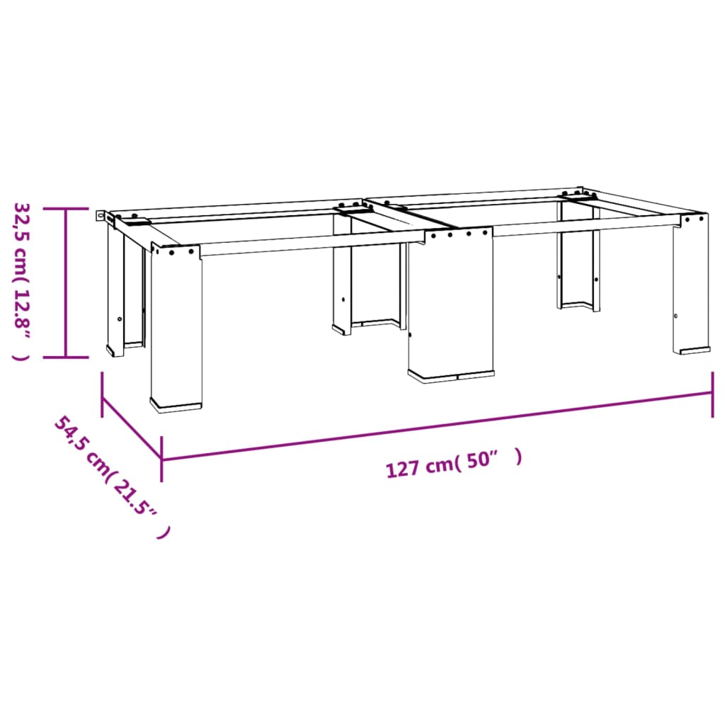 vidaXL Double Washing and Drying Machine Pedestal White