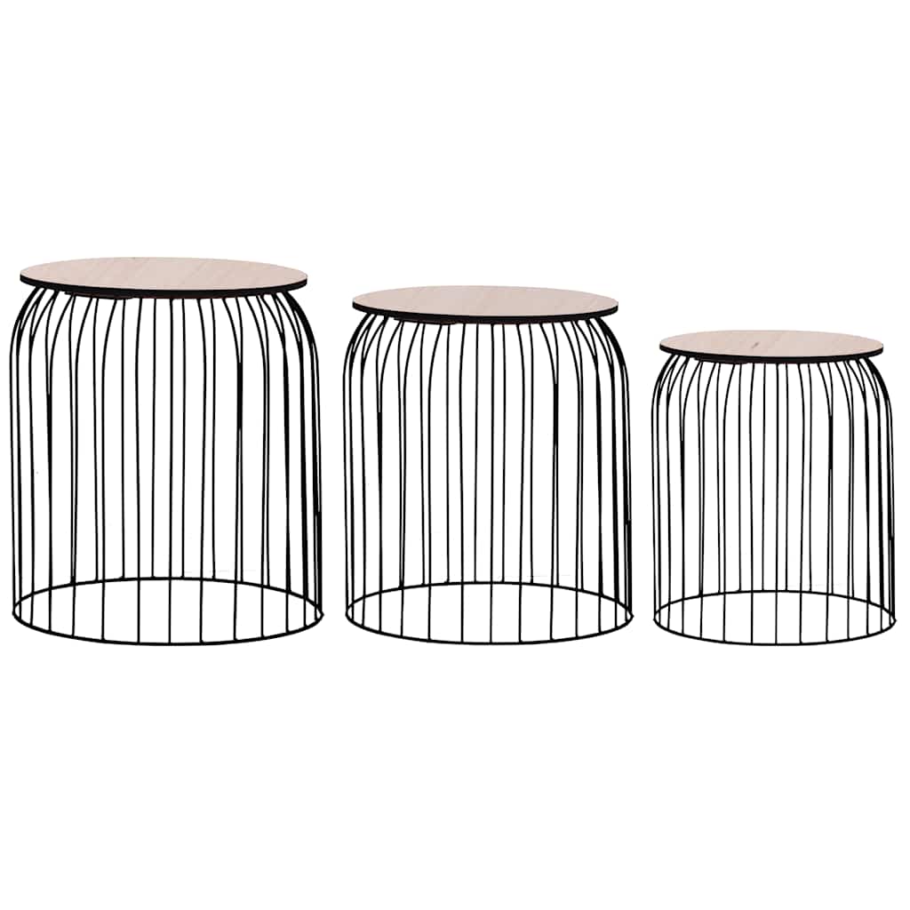 Coffee Tables 3 pcs Black