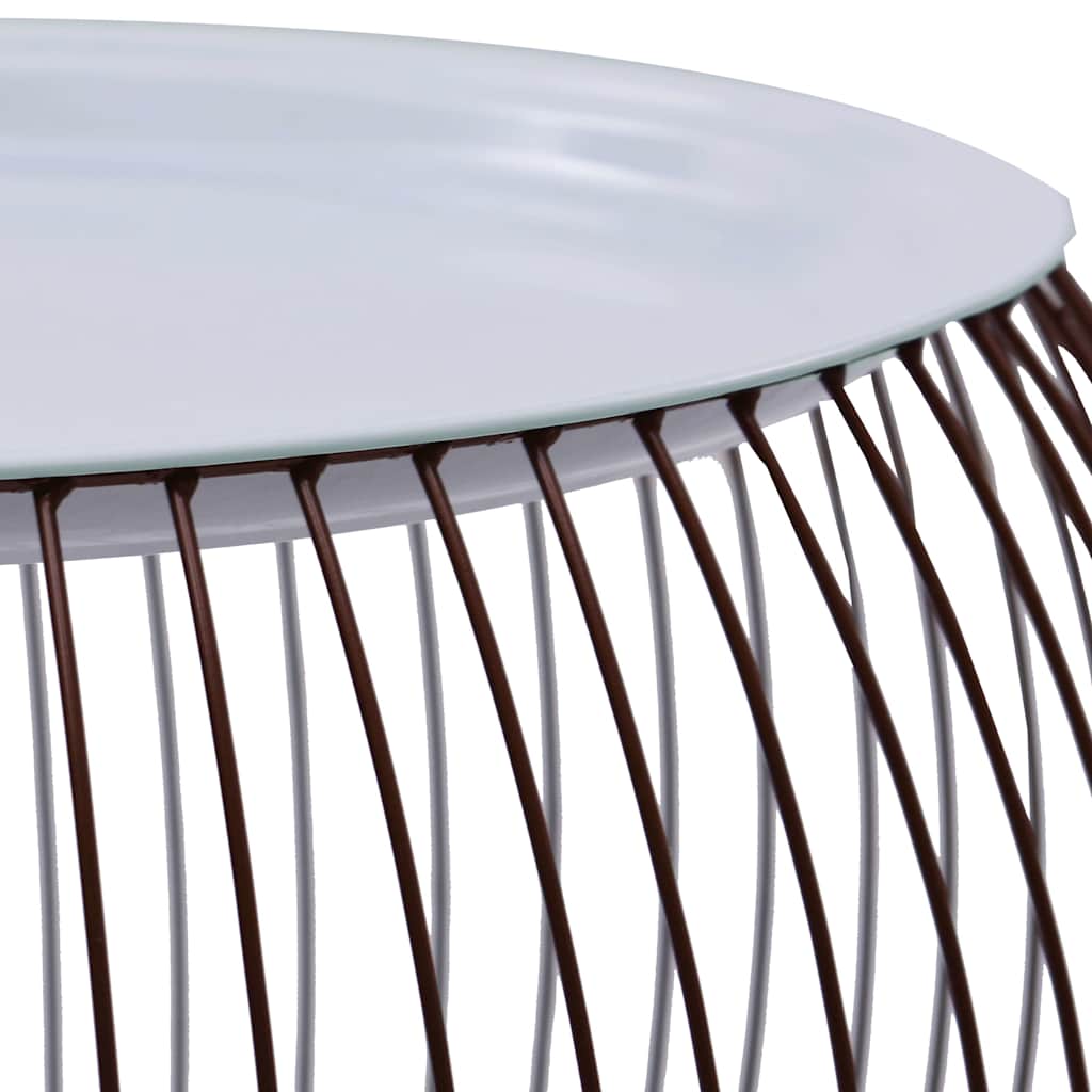 287659 vidaXL Coffee Table Gold Ø 51 cm