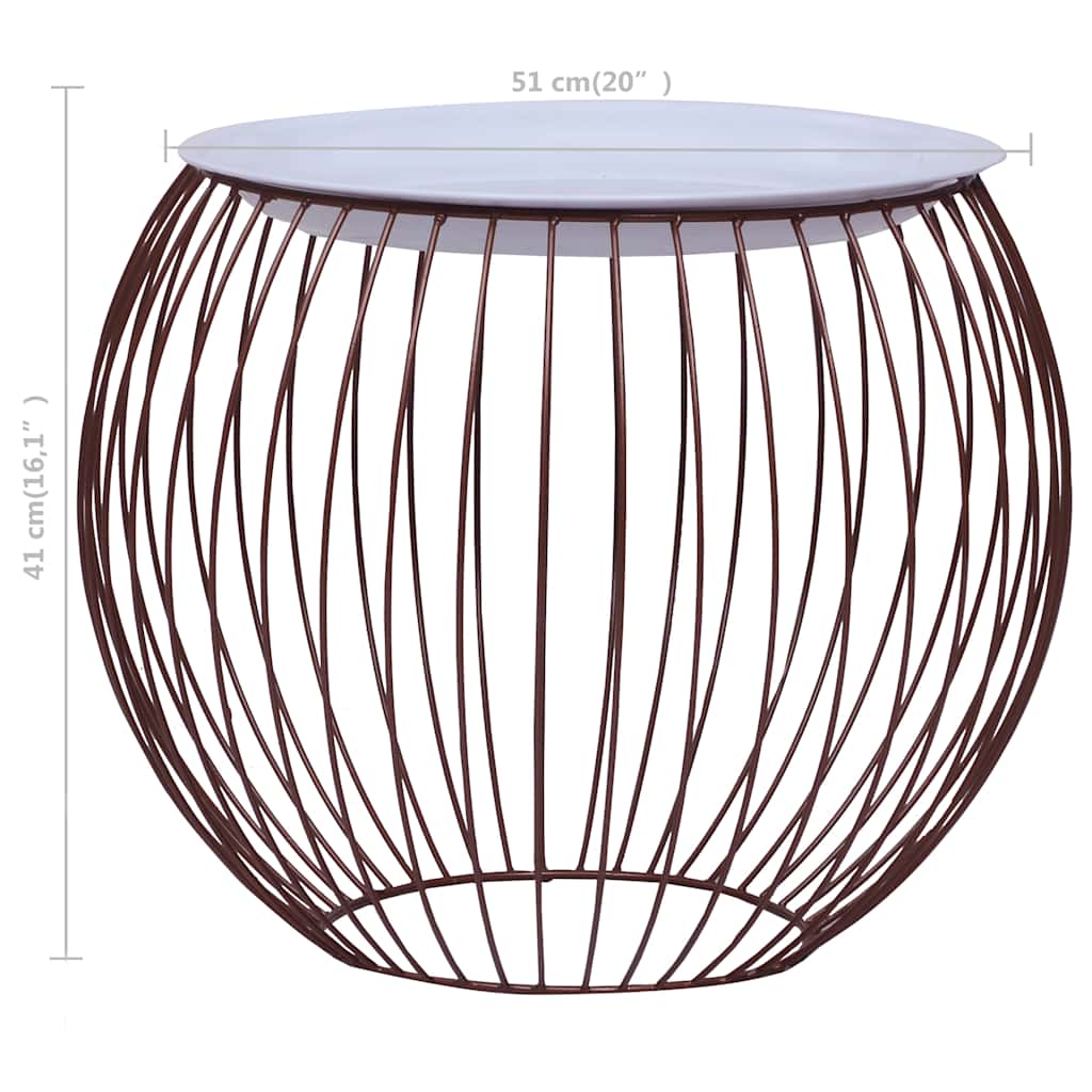 287659 vidaXL Coffee Table Gold Ø 51 cm
