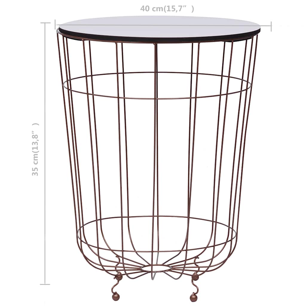 287664 vidaXL Coffee Table Gold Ø 40 cm