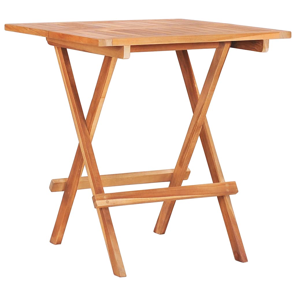 48996 vidaXL Folding Bistro Table 60x60x65 cm Solid Teak Wood