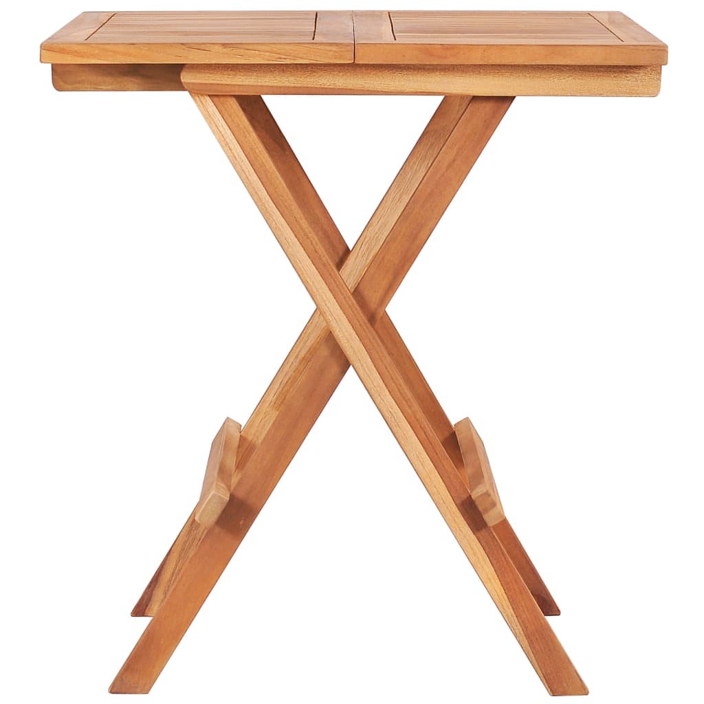 48996 vidaXL Folding Bistro Table 60x60x65 cm Solid Teak Wood
