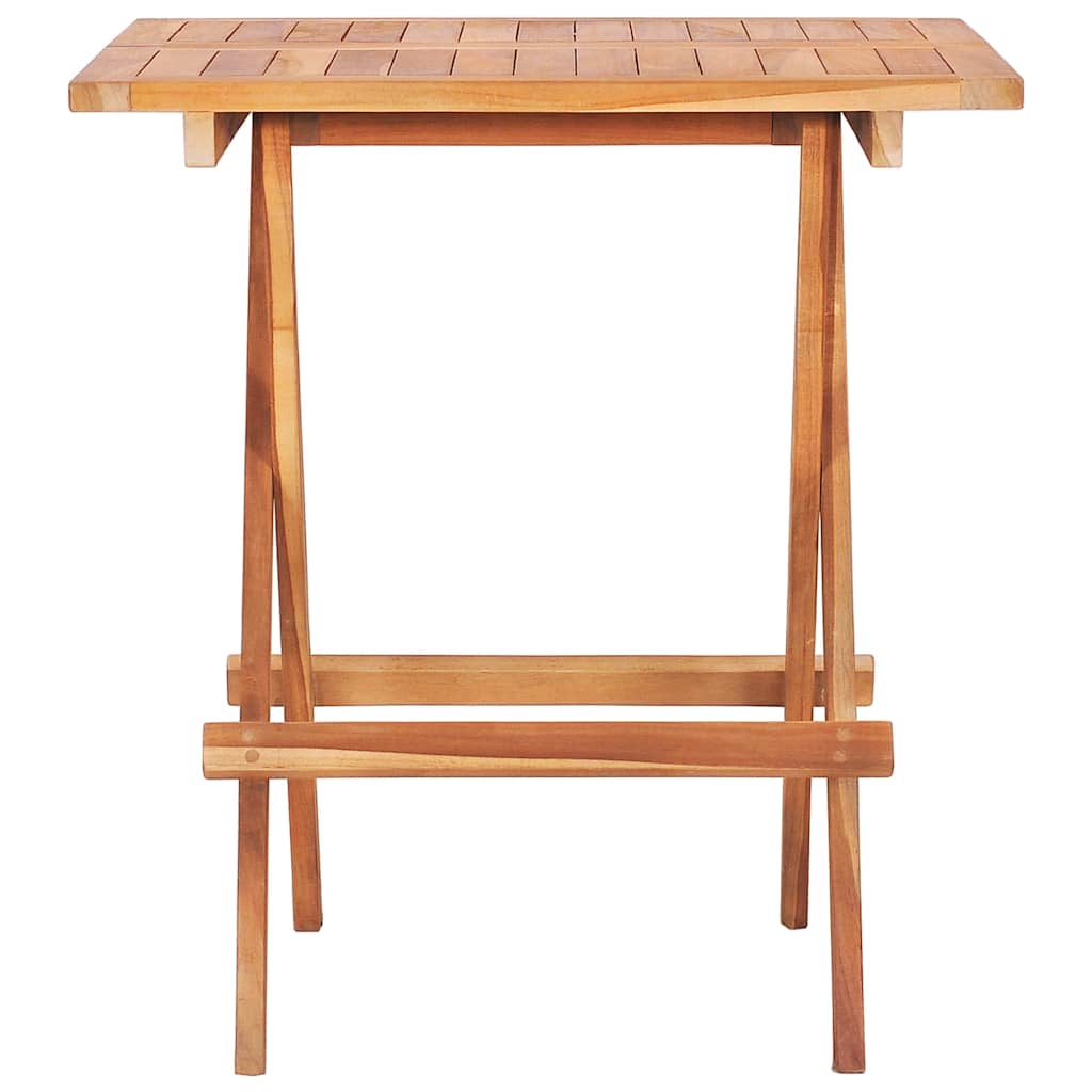 48996 vidaXL Folding Bistro Table 60x60x65 cm Solid Teak Wood