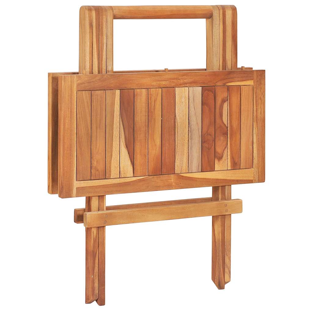 48996 vidaXL Folding Bistro Table 60x60x65 cm Solid Teak Wood