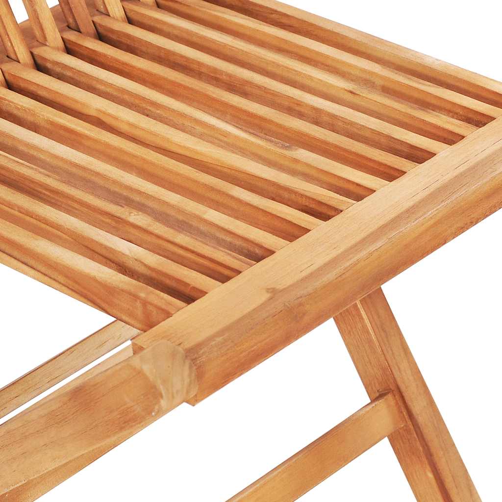 48997 vidaXL 3 Piece Folding Bistro Set Solid Teak Wood