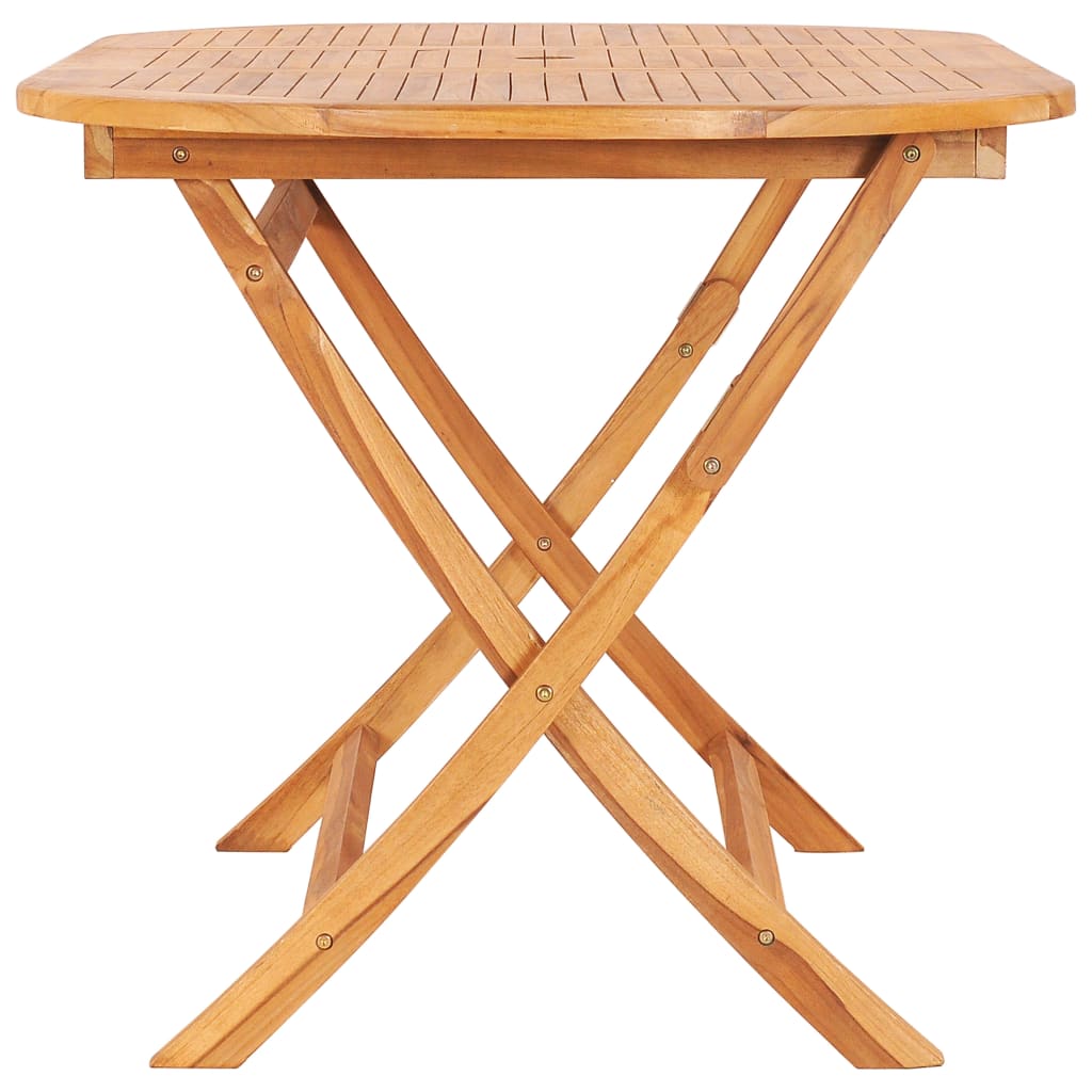 vidaXL Folding Garden Table 160x80x75 cm Solid Teak Wood