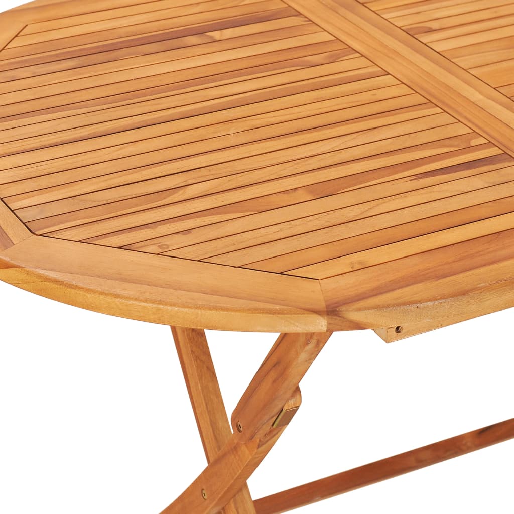 vidaXL Folding Garden Table 160x80x75 cm Solid Teak Wood