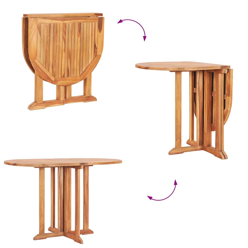 Dining Table | Natural Teak | Solid Teak Wood | 120 x 70 x 75 cm