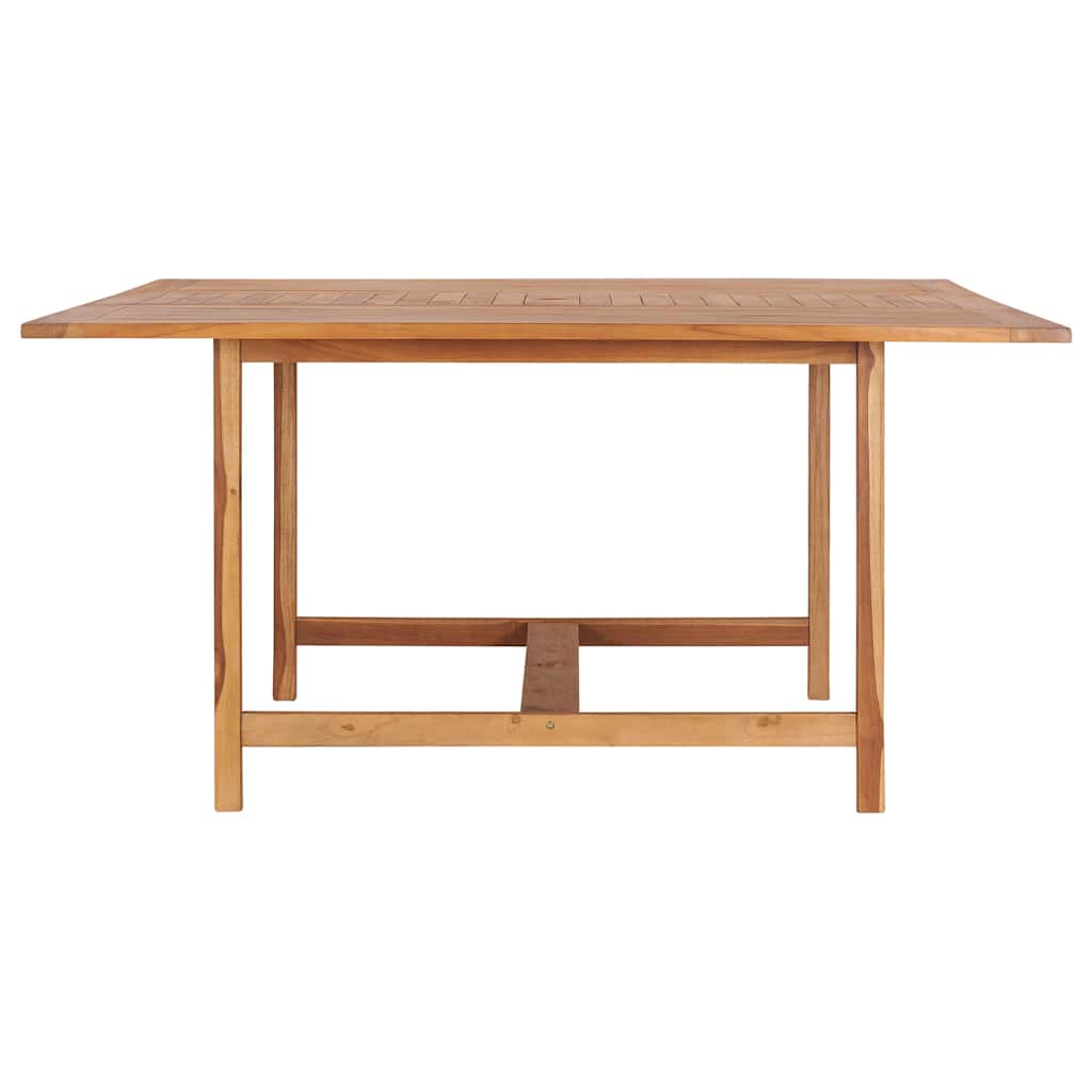 49008 vidaXL Garden Table 150x150x76 cm Solid Teak Wood