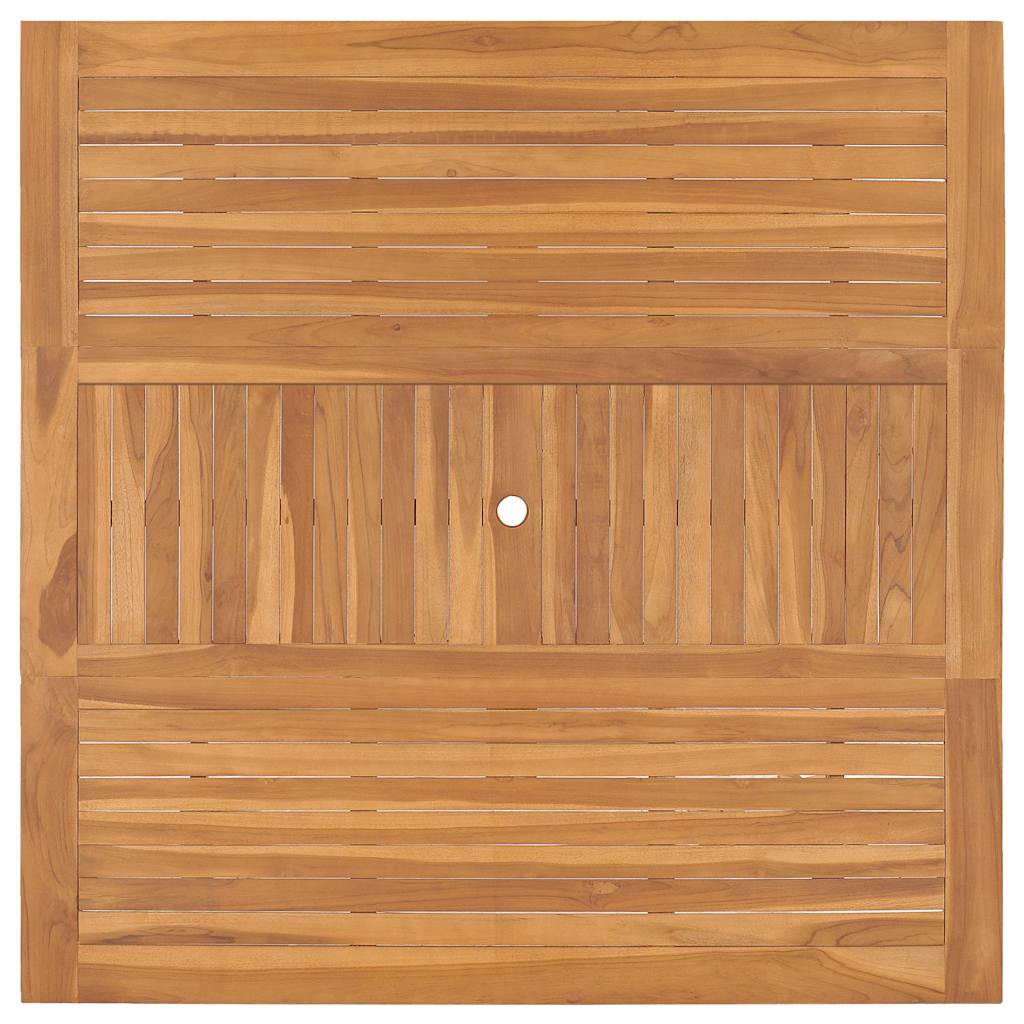 49008 vidaXL Garden Table 150x150x76 cm Solid Teak Wood