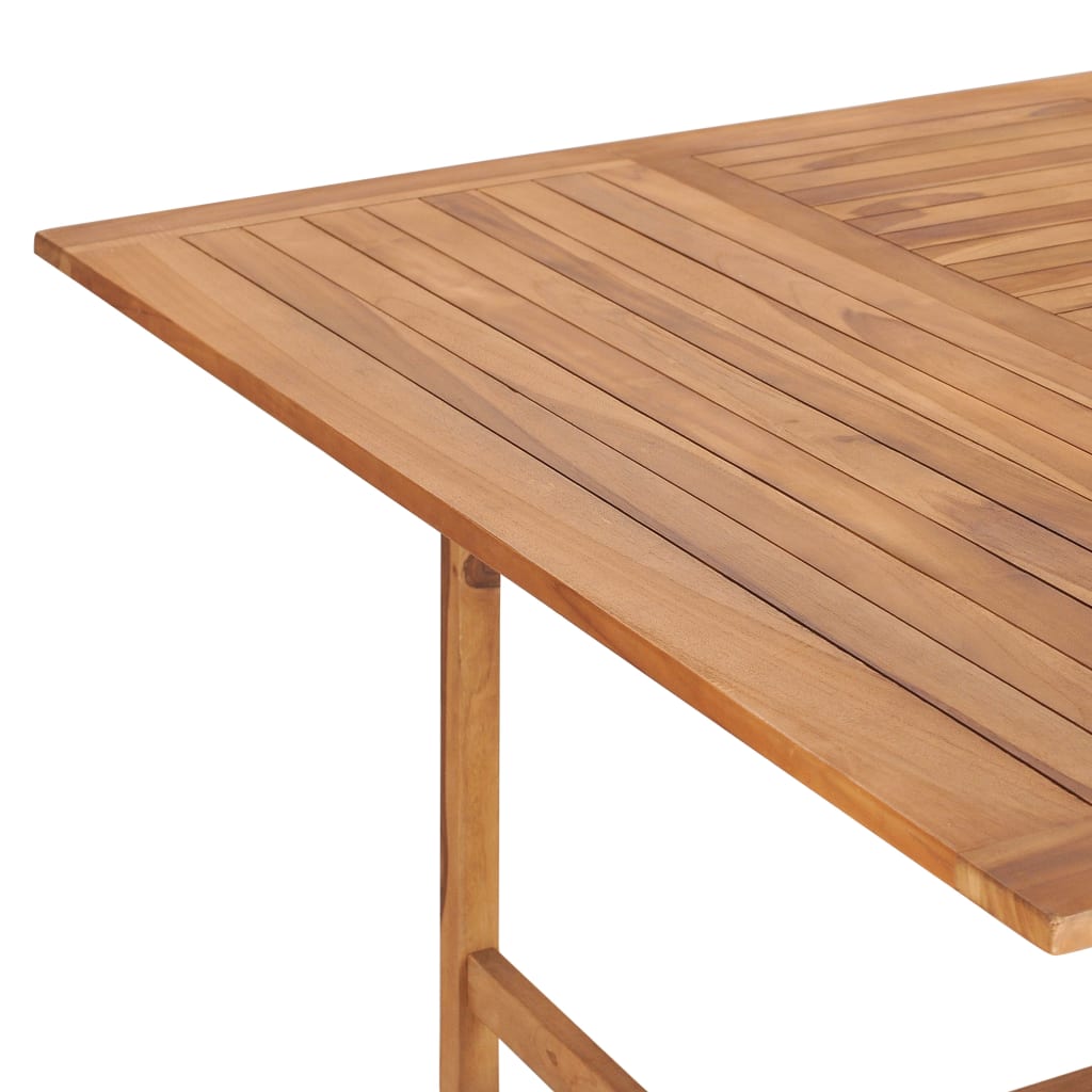 49008 vidaXL Garden Table 150x150x76 cm Solid Teak Wood