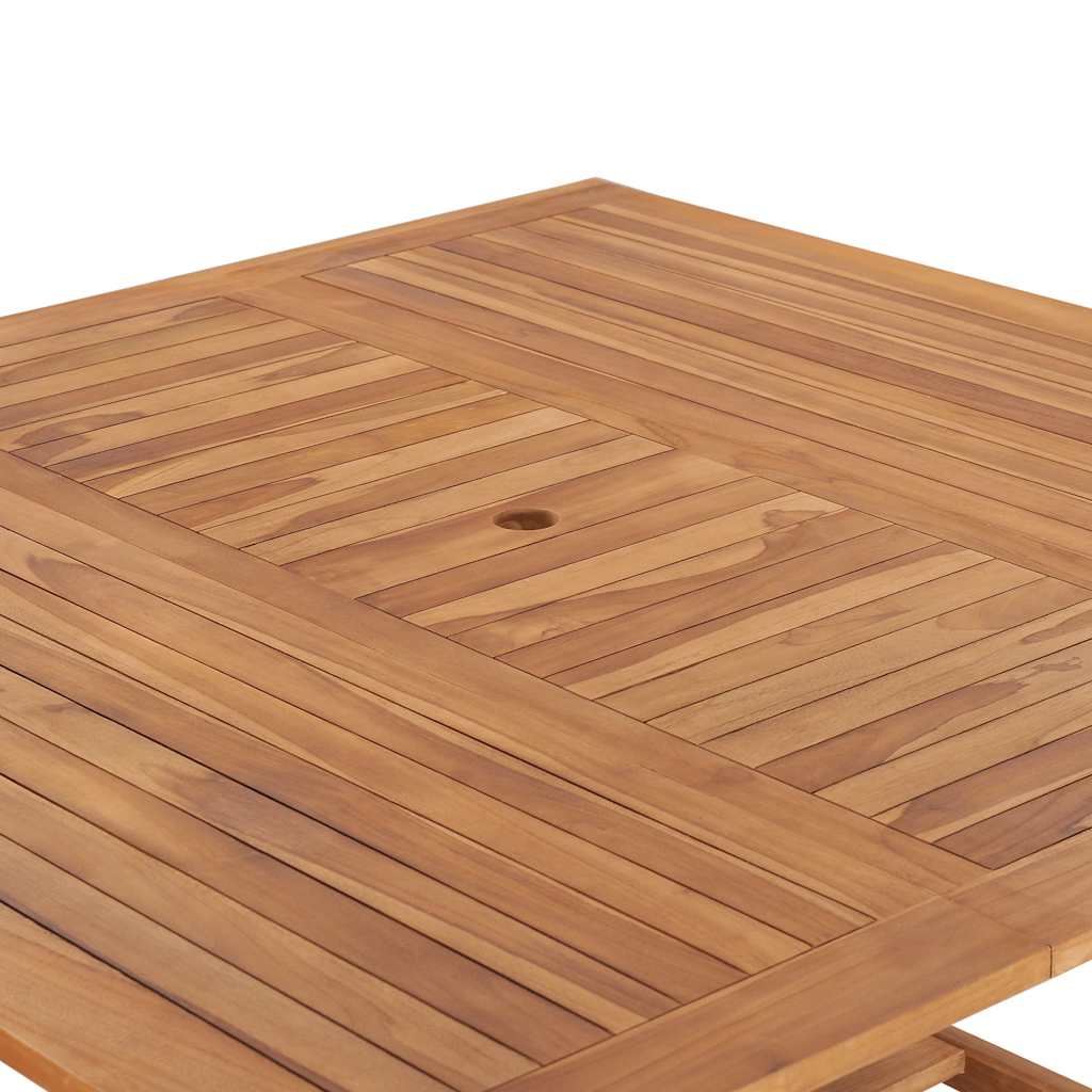 49008 vidaXL Garden Table 150x150x76 cm Solid Teak Wood